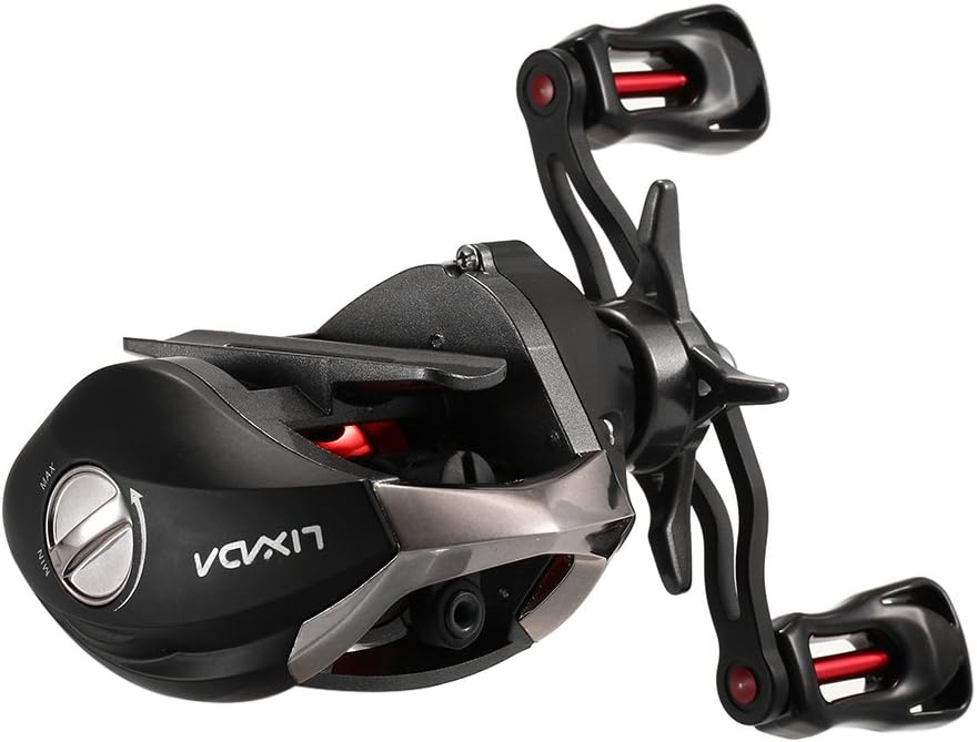 Amazon Com Lixada Baitcasting Fishing Reel 12 1 5 1 Ball Bearings 6 3 1 7 3 1 Gear Ratio High Speed Reel With Magnetic Brake System Left Right Hand Sports Outdoors