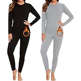 NebuKinex 2 Sets Thermal Underwear for Women Long Johns Ultra Warm Fleece Lined Athletic Base Layer Tops & Bottom Pajama
