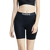 POSESHE Women's High Waisted Boxer Briefs with Crotch Lining, 6" Inseam and Ultra-soft MicroModal, S-3XL