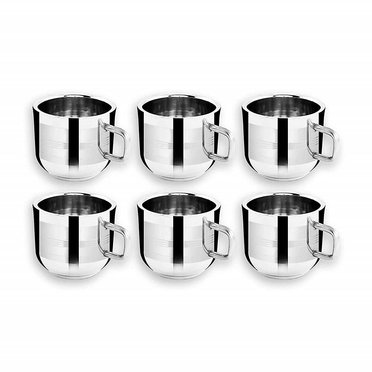 Buy SEREE Pack of 6 Stainless Steel Double Wall Stainless (Tea Coffee