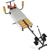 Spinal Decompression Table, Manual Lumbar Traction Table, 330 lb Capacity | Adjustable Back Decompression Stretcher with Cervical Traction, Foam Rollers &amp; Steel Frame for Home Gym or Office