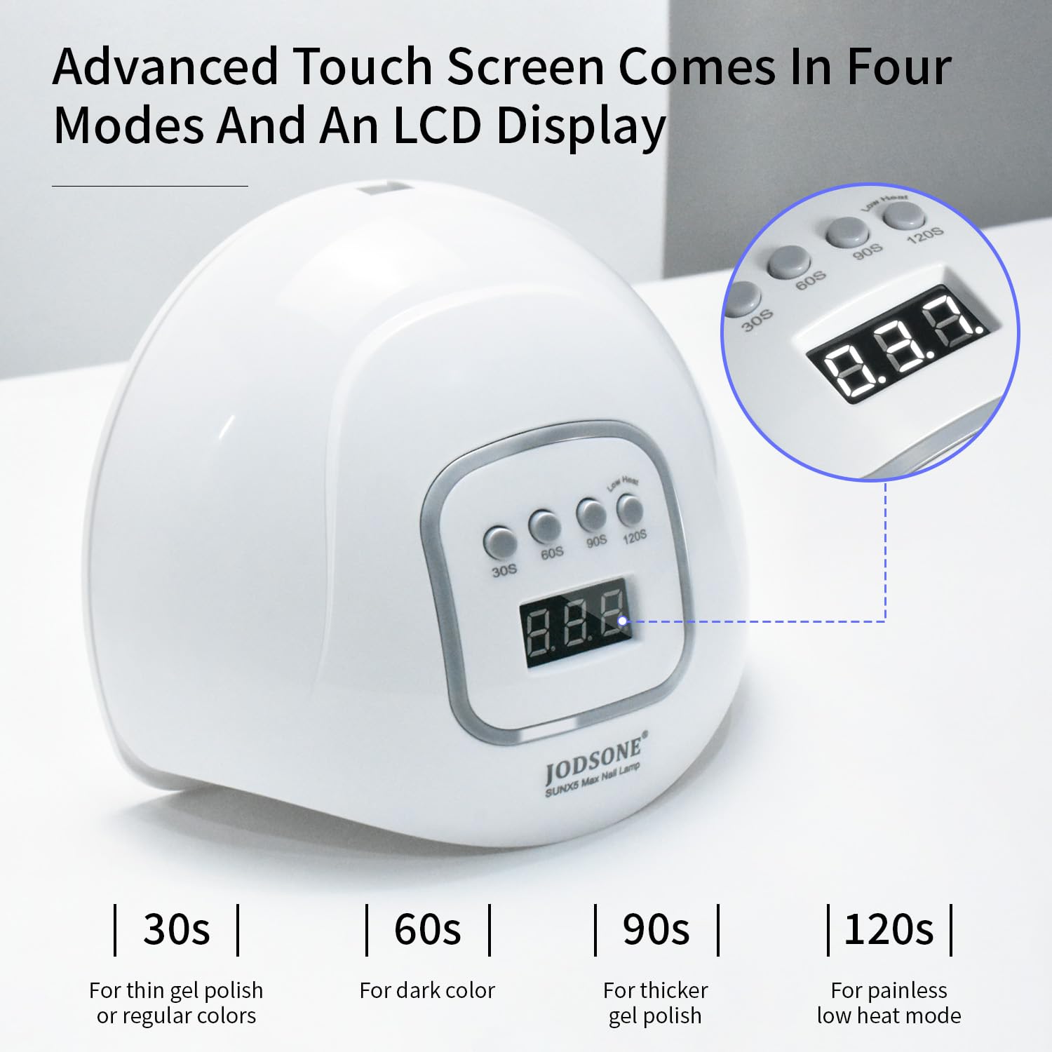 JODSONE U V LED Nail Lamp, Nail Dryer for Gel Polish, Led Light with Automatic Sensor & 4 Timers