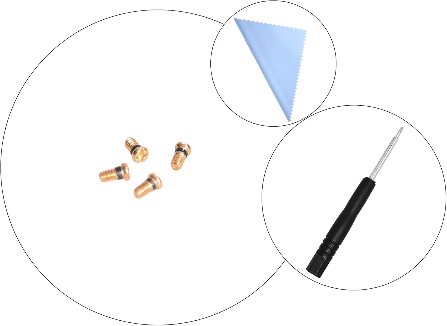Replacement Gold Screws for Ray-Ban Aviator RB3025 3025 Sunglasses Repair Kit (Set of 4),Bonus Screwdriver (Gold) - Image 5