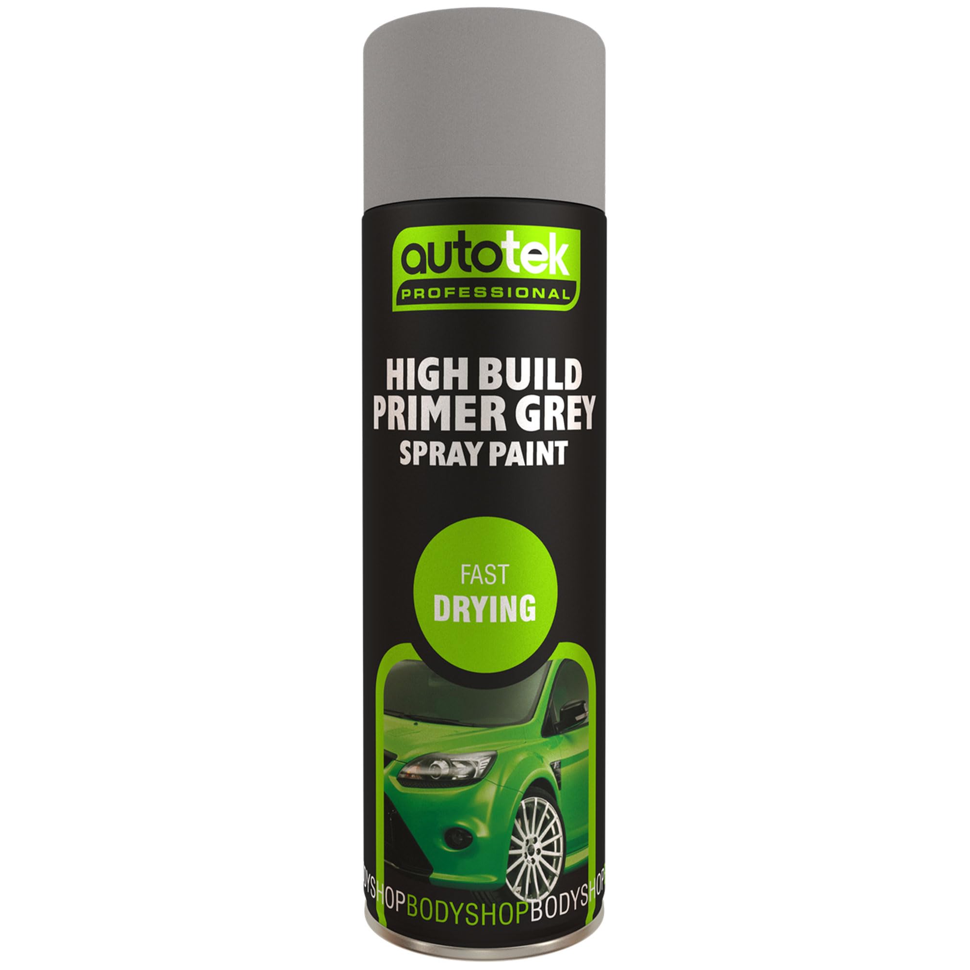Autotek Professional Fast Drying Spray Paint, High Build Primer Grey, 500 ml