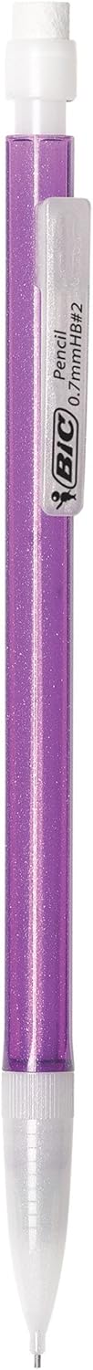 BIC Xtra Sparkle Mechanical Pencil, Colorful Barrel, Medium Point (0.7 mm), 48-Count : Office Products