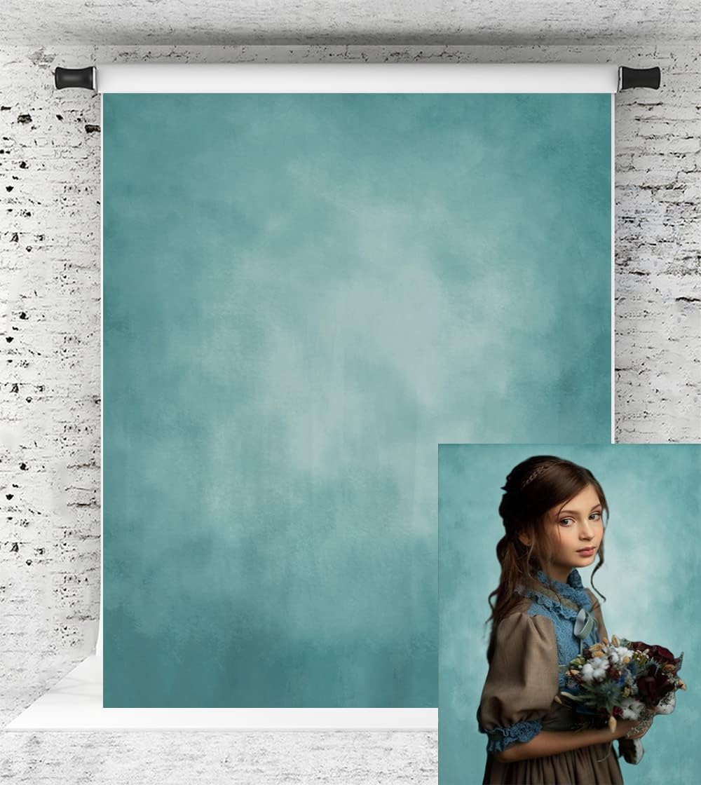 Kate Studio Backdrop Cyan Background Light Cyan Portrait Photography Backdrop Microfiber Background Studio Photo Backgrounds 1.5x2.2m — image 1