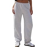 Ugerlov Women's Low Rise Fleece Lined Baagy Sweatpants 2026 Trendy Drawstring Lounge Casual Sweat Pants with Pockets