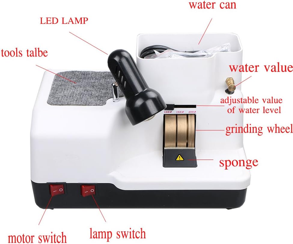 Optical Hand Edger Manual Lens Grinder Three Wheels DC Motor CP-6B CE