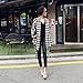 FangYi Women's Long Sleeve Houndstooth Pattern Knit Outwear Cardigans