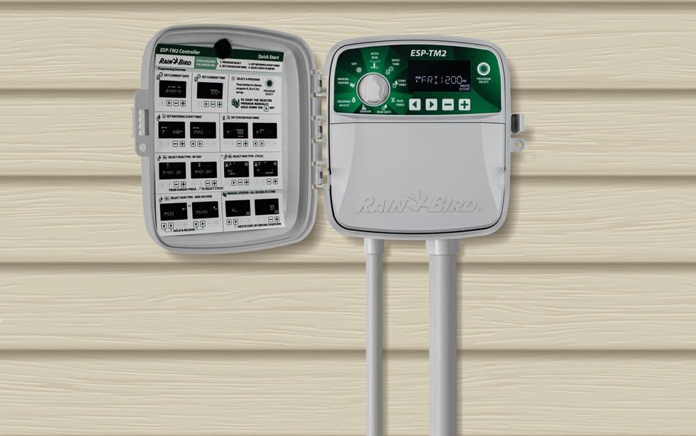 Rain Bird ESP-TM2 Irrigation Controller (WiFi Module Not Included) / 4 Zones RainBird TM2-4 : Garden & Outdoor