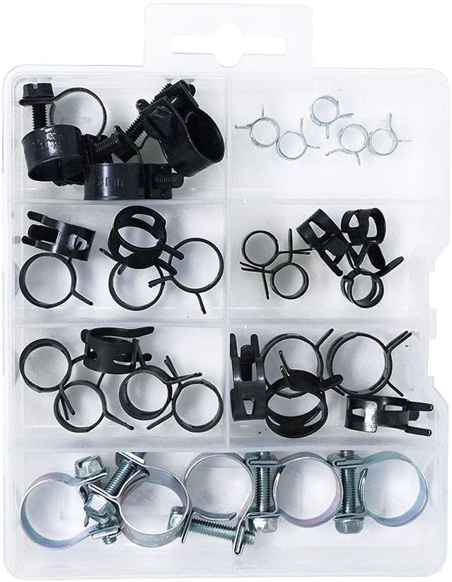 T.K.Excellent Hose Clamps Assorted Corbin Clamps Fuel Injection Hose Clamps Assortment Kit,35