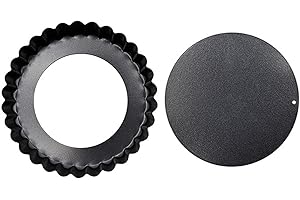 6 Pcs Mini Cake Mould, Carbon Steel Non Stick Tart Pans with Removable Bottom, for Baking Desserts Like Chocolate Tarts Quich