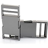 CRAFTMEMORE Metal Quick Side Release Buckle Quality Webbing Bag Clip Flat Lock Belt Strap Backpacks Collar Pack of 1 Buckle