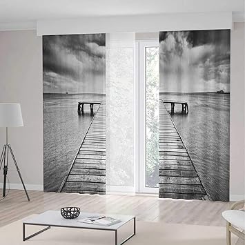 TecBillion Cortinas opacas pequeñas para ventana, decoración en blanco