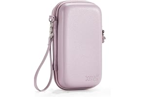 Lexziuo 1PCS Hard Storage Travel Case, EVA Hard Shell Shockproof Organizer Bag for Blood Glucose Monitor Kit, Test Strips, La