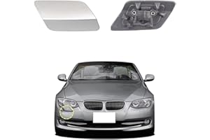 Goholy Car Front Bumper Headlight Washer Cover Compatible with BMW 328i 3351 335lS Coupe Convertible 2011-2013 Headlight Washer Nozzles Cover 61677253393 61677253394 Water Spray Cover Sliver Right