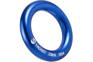 PROND Aluminum Rappel Ring, Climb Perfect Tension Aluminum Alloy O-Ring, 23KN Rappel Rings for Rock Climbing Arborist and Hammock