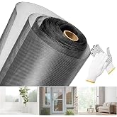 DOLEMODUO 304 Stainless Steel Window Screen Mesh Roll, Black, 36"x98ft | Stainless Steel Wire Mesh Screen, For Door Porch Patio