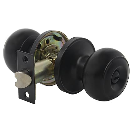 Probrico Cove Privacy Interior Door Knobs For Hall And Closet Doors Satin Nickel Door Handle Keyless Black Lockset Stainless Steel 58mm 2 1 2