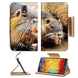 Samsung Galaxy Note 3 Flip Case Nutria animals 28045391 by MSD Customized Premium Deluxe Pu Leather generation Accessories HD Wifi 16gb 32gb Luxury Protector Case