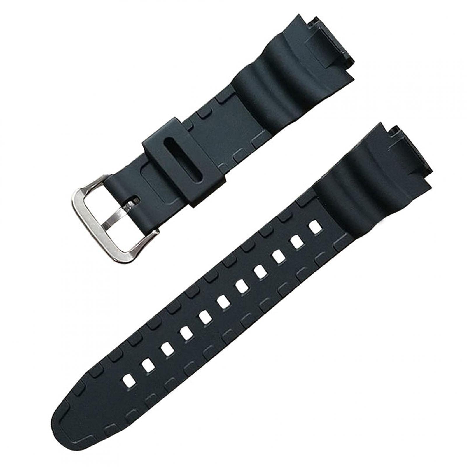 Replacement Watch Band For Casio AQ-S810W, Rubber Polyurethane (PU) Material Watch Band, Quick Release Wrist Strap For Casio W800H/ AQ-S800(Black)