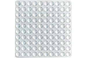 LLRY Clear Adhesive Bumper Pads- Sound Dampening Transparent Rubber Feet for Cabinet Doors, Drawers, Glass Tops, Picture Frames, Cutting Boards 100pcs (Hemispherical)