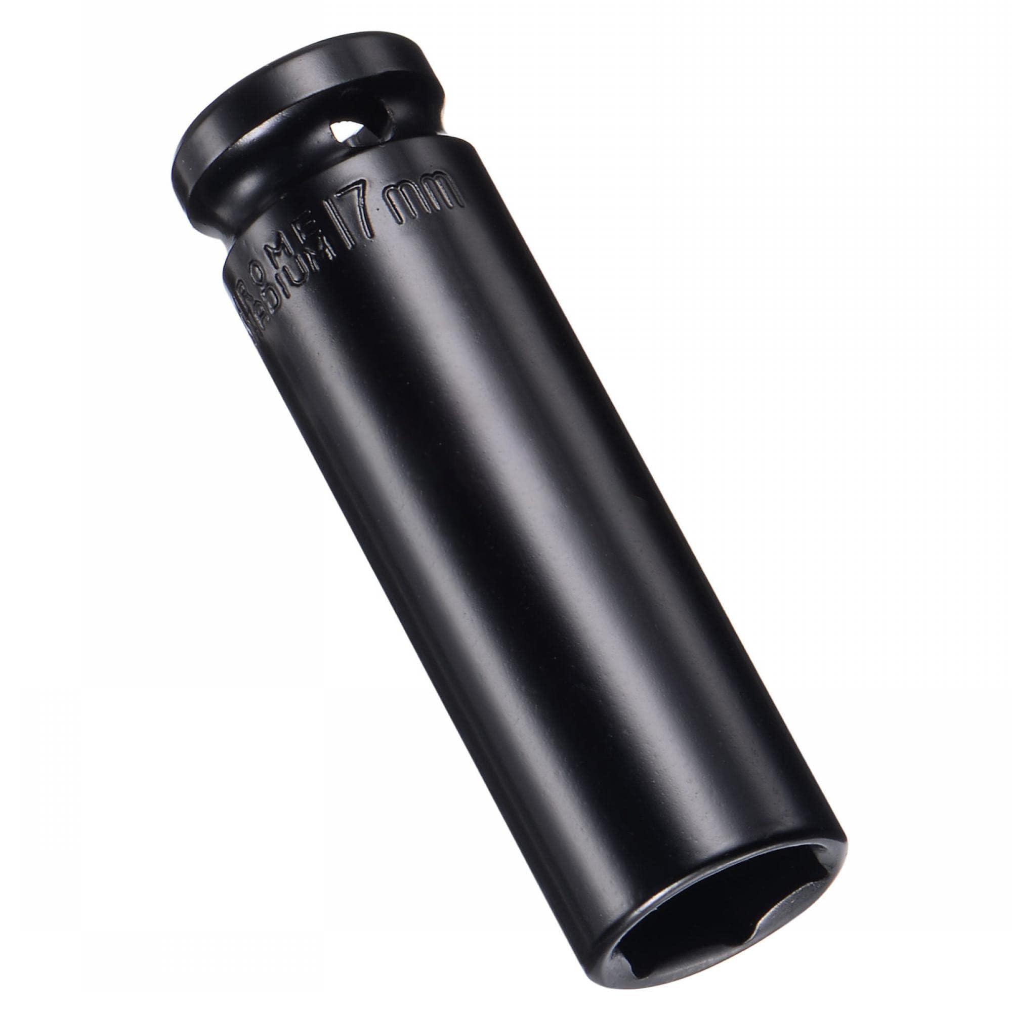 MACHSWON 2Pcs 1/2 Inch Drive - 17mm Deep Impact Socket with 6 Point Design, Heat-Treated Cr-V Steel 78mm Length, Metric Sizes