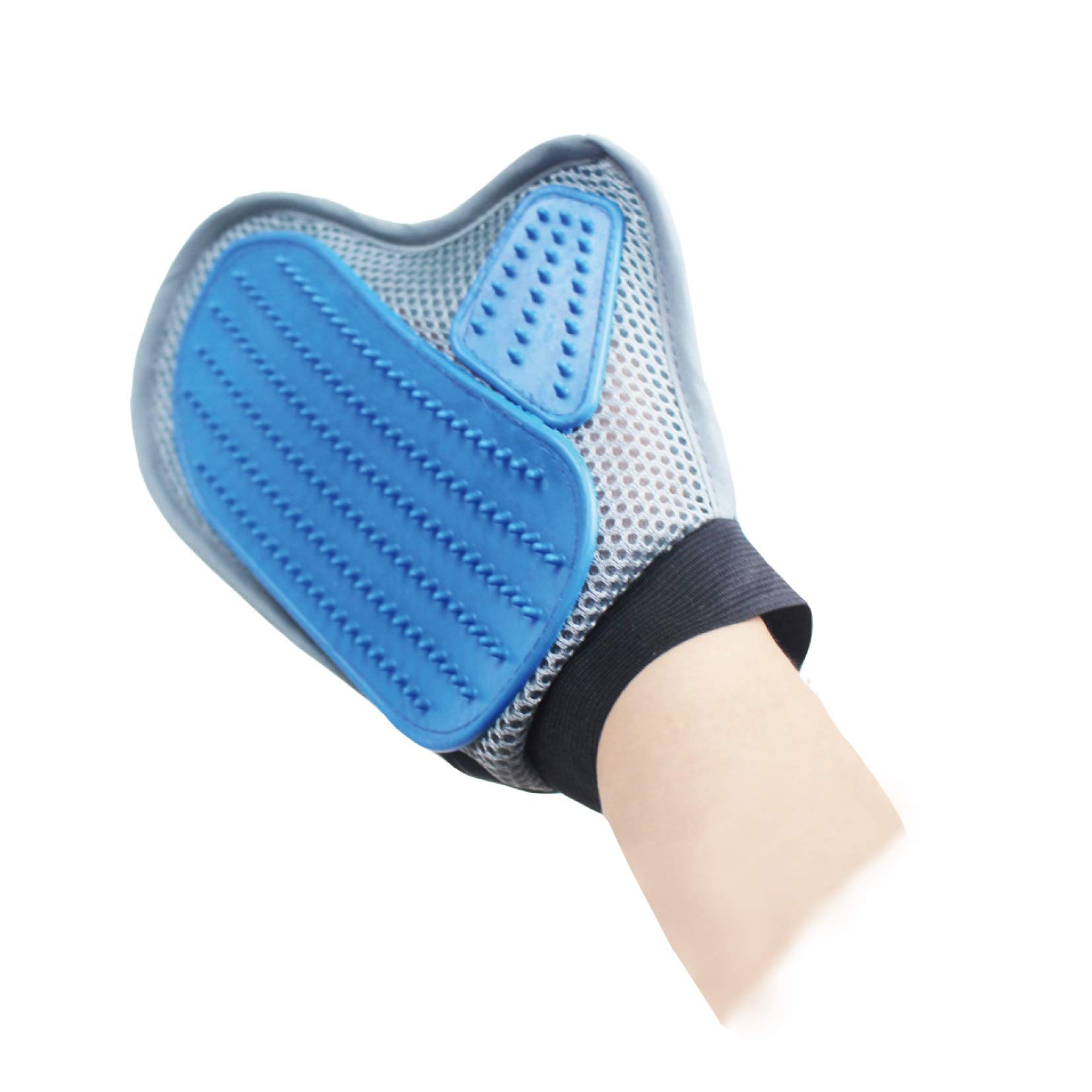 Pullach Hof Pet Care Glove Hair Removal Bath and Massage Fur Comb Comb for Dog Cat Horse Rabbit