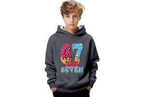 67 Hoodie for Kids Funny 6 7 Meme Graphic Long Sleeve Sweatshirt Cute Six Seven Ice Cream Drip 67 Pullover Girls Boys