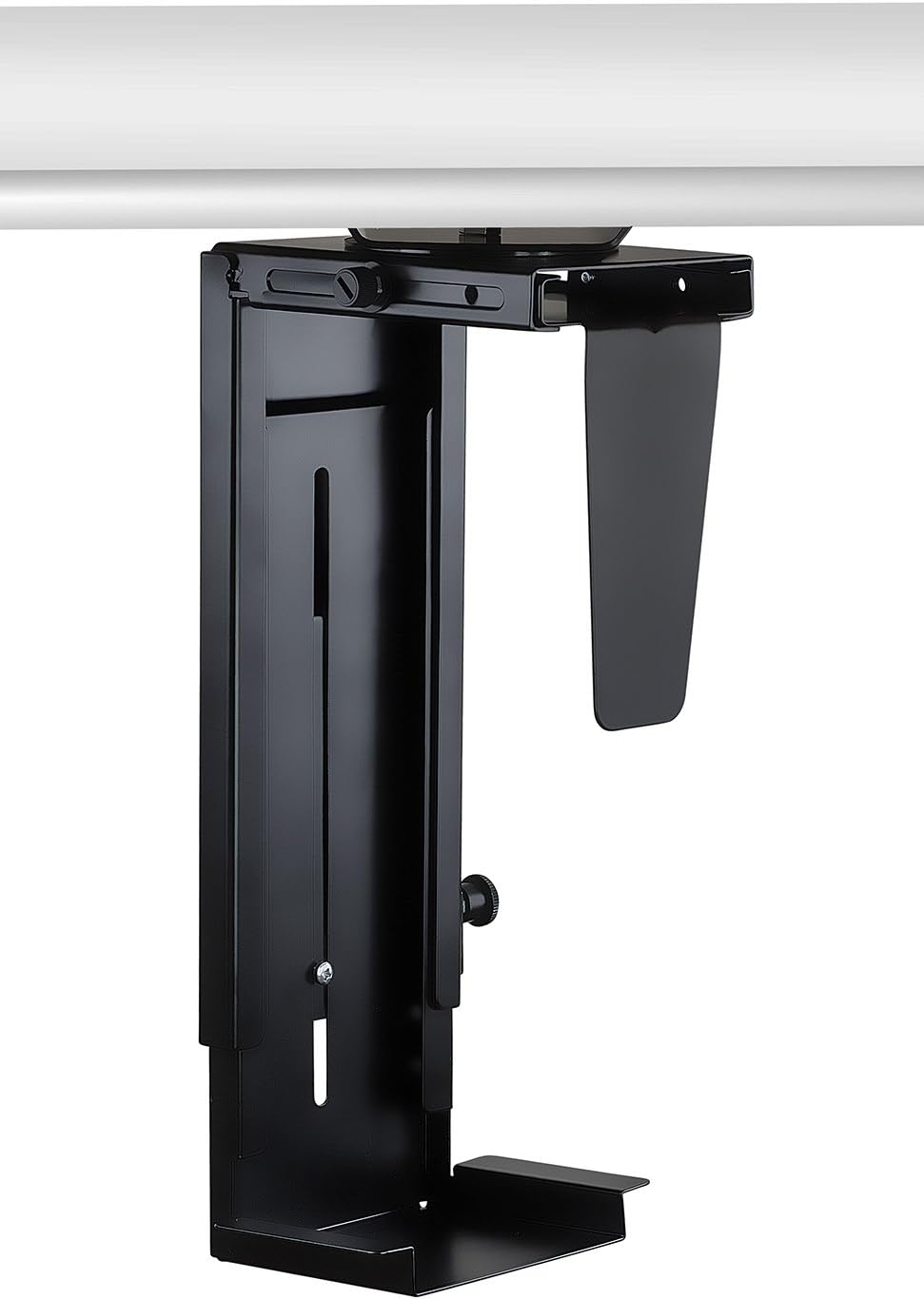 CPU Under Desk Mount Bracket - Computer Tower Wall and Under Counter Holder, 360 Degree Swivel Adjustable Height and Width Wall-Mountable : Office Products