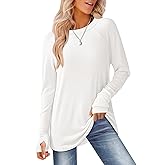 GKBK Womens Long Sleeve Tops Crew Neck T Shirts for Women Tunic Tops with Thumb Holes Fall Outfits for Women 2025