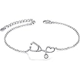 CHIC & ARTSY 925 Sterling Silver Bracelets for Women, Symbolic & Inspirational Charm Bracelets Collection with Cross, Stethoscope, Evil Eye, Infinity, Butterfly & More, Everyday Wear Jewelry