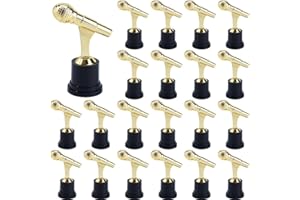 SUPERFINDINGS 24Pcs Gold Microphone Trophy Award 130mm High Microphone Music Awards Plastic Small Trophy Celebrate for Singin