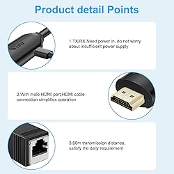 HDMI Over Ethernet Cat5e / Cat6 RJ45 Ethernet