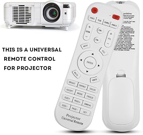 ASHATA Mando a Distancia para Proyector, Control Remoto Universal ...