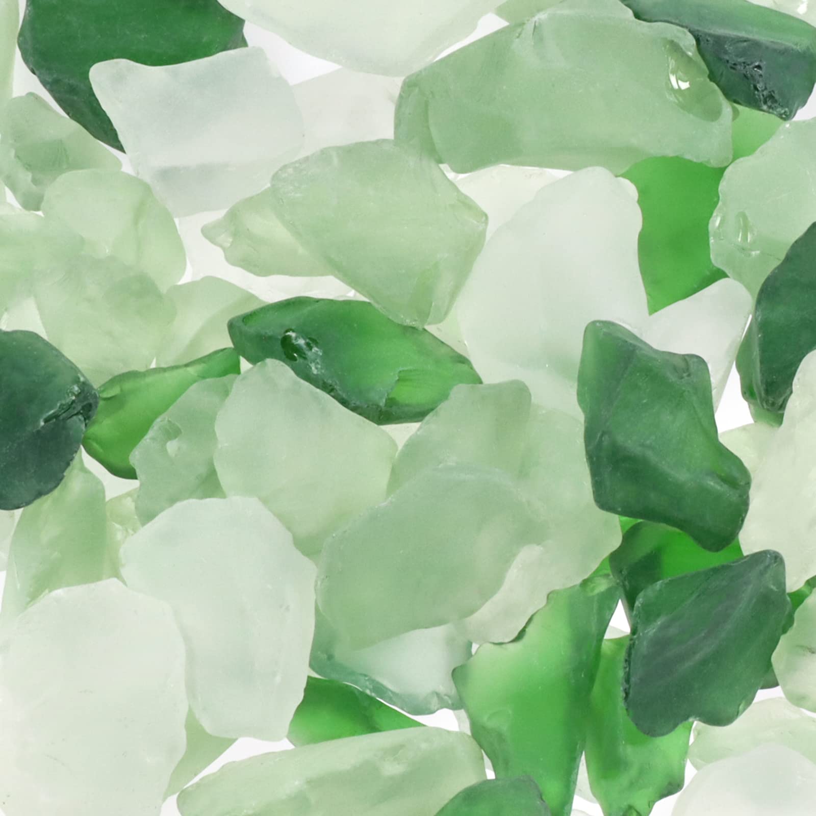 Photo 1 of Ausluru 5LB Frosted Sea Glass Vase fillers Crushed Glass, Sea Glass Decor Ideal for Christmas DIY Craft, Aquarium Gravels, Home Decor Crushed Sea Glass Pieces for Beach Wedding, 0.7-3Inch Green Mixed
