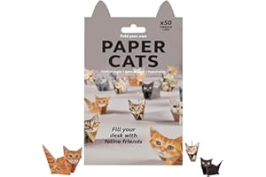 Kit origami en papier à faire soi-même, 50 adorables motifs d'animaux en papier 3D amusants pour chien, chat et dinosaure, dé