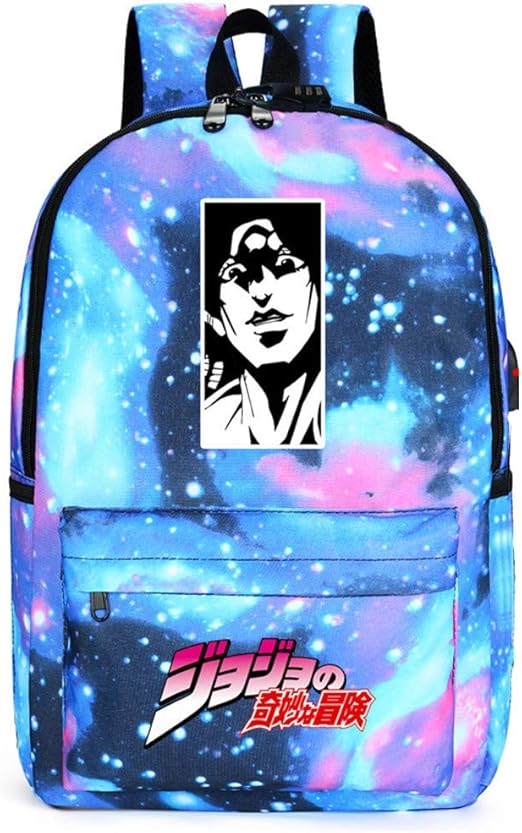 JoJo's Bizarre Adventure Travel Backpack Anime School Bags Joseph Joestar Nylon Bookbag Anti