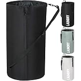 Chrislley 106L Collapsible Laundry Basket, Laundry Backpack, Laundry Bag | Large Foldable Laundry Hamper with Drawstring for College Students Travel Day Trip, School Dorm, Laundry Room, Black