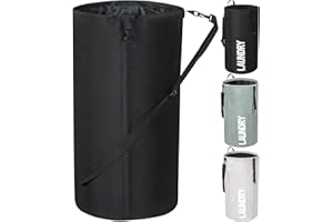 Chrislley 106L Extra Large Laundry Hamper with Drawstring Dorm Room Backpack Laundry Bag Collapsible Laundry Basket for College Students Travel Day Trip（Black）