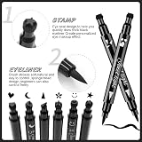 8pc Liquid Eyeliner Stamp Set Waterproof Winged Eyeliner Pencil view 4