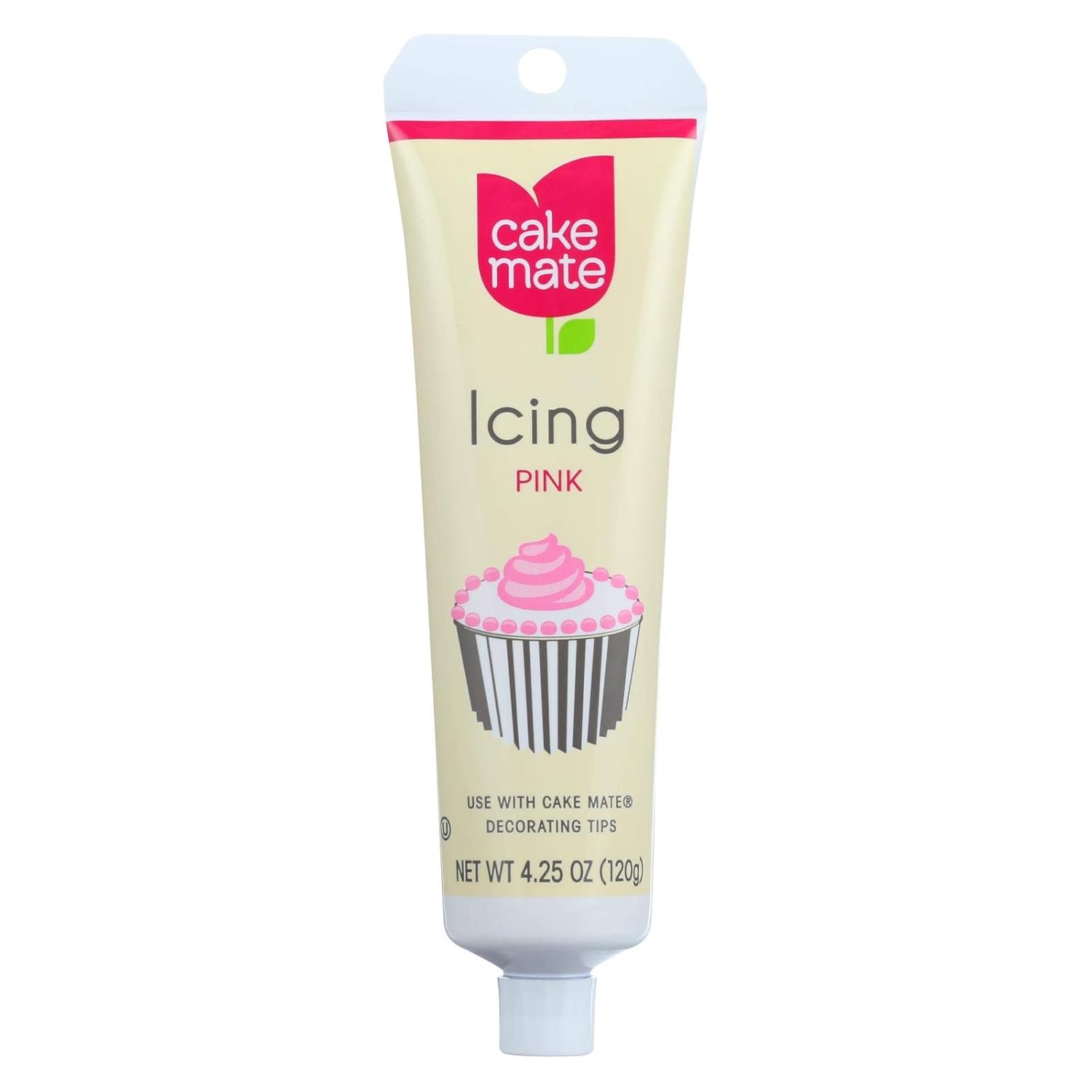 Mccormick cake mate pink icing 4.25floz (052100048307)