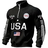Men's Usa Flag Waffle Sweatshirts Usa Flag American 250Th Anniversary 1776-2026 Sweatshirt
