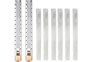 ACKEIVTO 2 Soapstone Holder with 6 Flat Set/Mark White Clear and Removable Markings on steels,Professional Quality Soapstone Pens for Welding and Welders, Aluminum, and Cast Iron