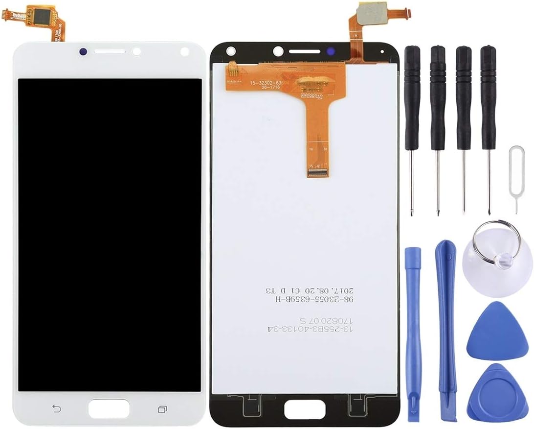 HUAI Phones Replacement Parts Toolkit LCD Screen and Digitizer Full Assembly for Asus ZenFone 4 Max / ZC554KL (Black) Screen Glass Kit + Full Repair Tool Free Tools (Color : White)