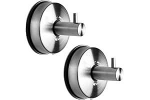 JOMOLA Suction Cup Shower Hooks for Hanging Towel Suction Hook for Inside Shower Stainless Steel Coat Hooks Wall Mounted Kitc