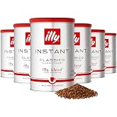 illy Instant Coffee, Classico Medium Roast, 3.3oz, 6 Pack | 100% Arabica, Premium Italian Coffee