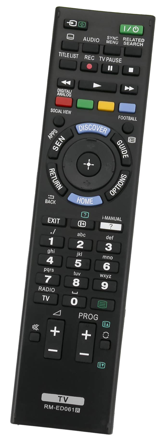 ALLIMITY RM-ED061 Remote Control Replace fit for Sony LED LCD Bravia TV KDL-42W805B KDL-48W605B KDL-55W829B KD-55X9005B KDL-32W651A KD-65S9005B KD-49X8505B KDL-55W815B KDL-42W829B