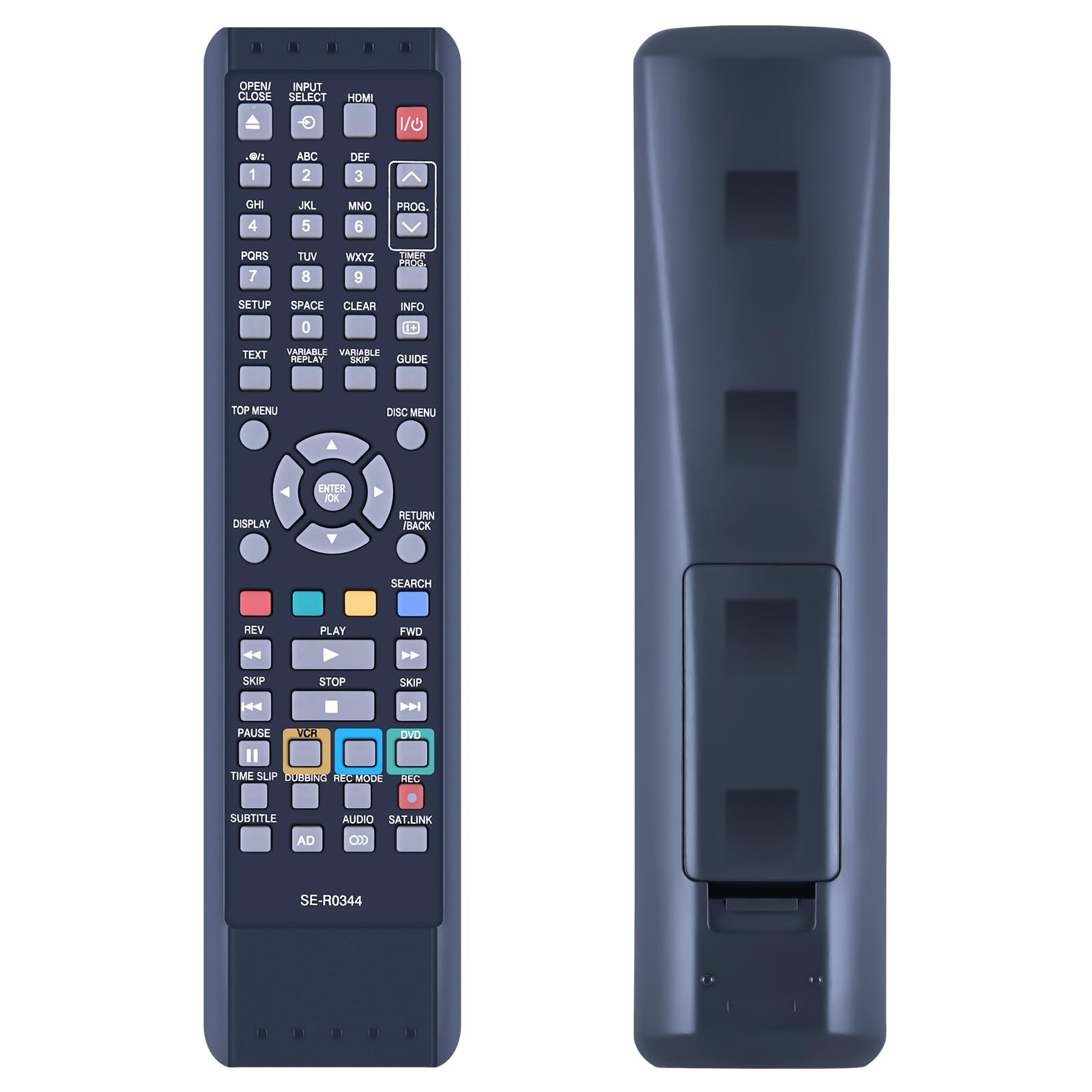 GOUYESHO SE-R0344 Replacement Remote Control for Toshiba VCR HDD DVD, Compatible With RD-XV59DT RDXV59DT RD-XV59DT-K-TB RDXV59DTKB RD-XV60KB RDXV60KB