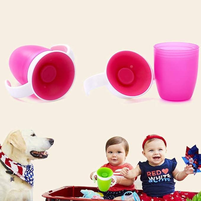 Bleu Faderr Gobelet Anti Fuite Pour Bebe Avec Double Poignee Portable A 360 Degres Pas De Zero Anti Fuite En Silicone Pour Bebe Et Enfant Taille Unique Le Repas De Bebe Bebe Puericulture